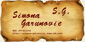Simona Garunović vizit kartica